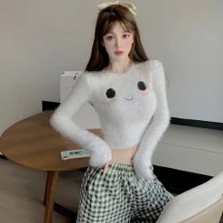 Unzzy Cartoon Smiley Sweater KF81726