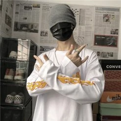 Unzzy HOT SALE Unisex Flame T-shirt KF81544