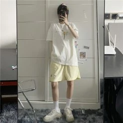 Unzzy Ulzzang Medium Long Pants KF81357 7 Unzzy Ulzzang Medium Long Pants KF81357