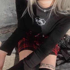 Unzzy Red Plaid Skirt KF9526 HOT SALE 7 Unzzy Red Plaid Skirt KF9526 HOT SALE