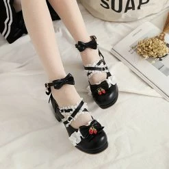 Unzzy Lolita Bow Leather Shoes KF81281 HOT SALE 10 Unzzy Lolita Bow Leather Shoes KF81281 HOT SALE
