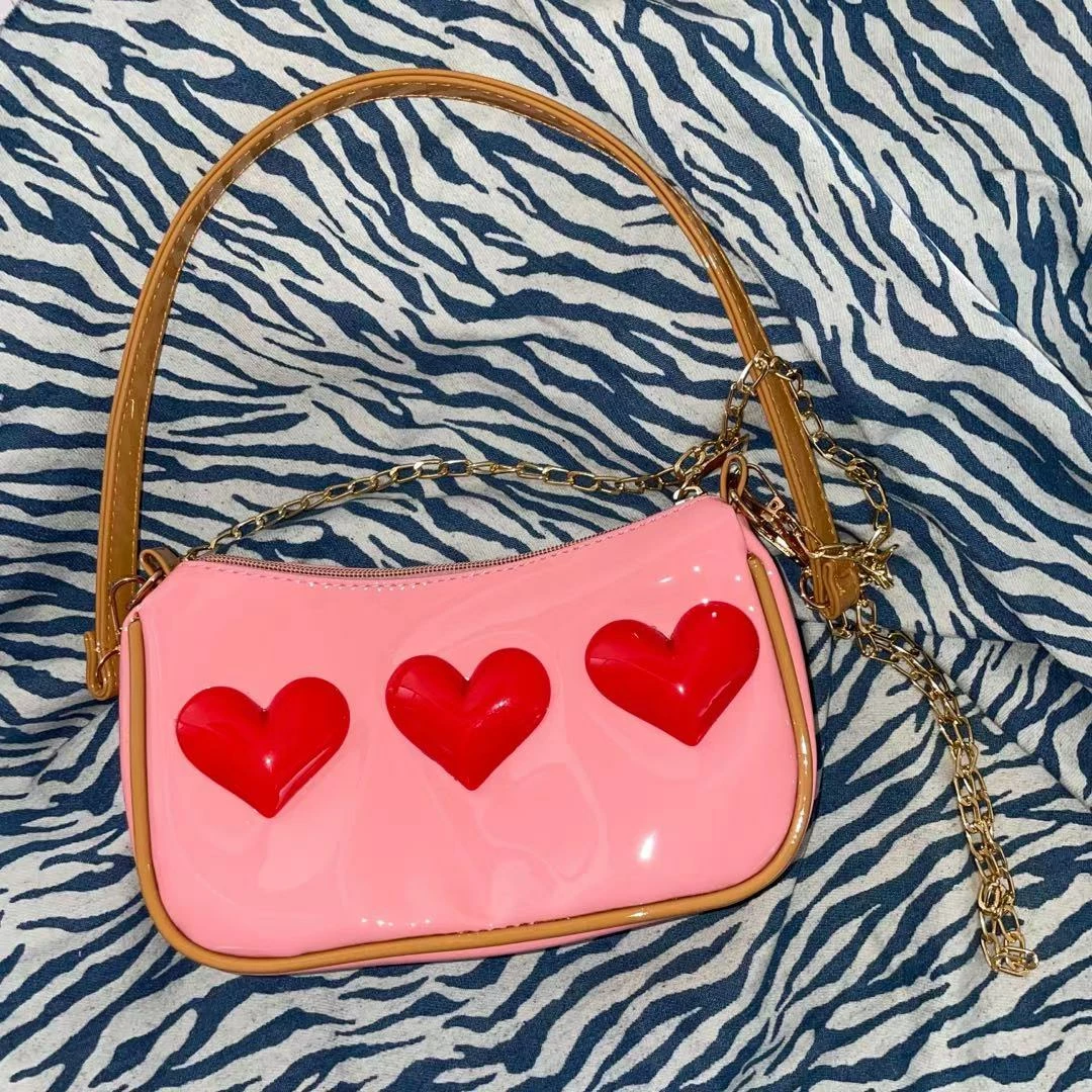 Unzzy Love Pink Shoulder Bag KF82116 1 Unzzy Love Pink Shoulder Bag KF82116