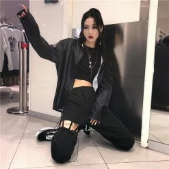 Unzzy Hip Hop Black Pants KF90792 HOT SALE