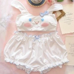 Unzzy Cute White Bra Set KF82532 HOT SALE