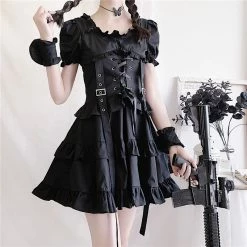 Unzzy Punk Dark Dress KF81403