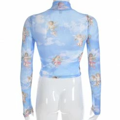 Unzzy Angel Mesh Top KF90242 HOT SALE