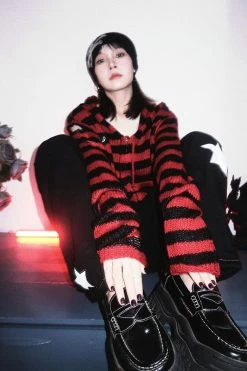 Unzzy Ulzzang Striped Cardigan KF82602 HOT SALE