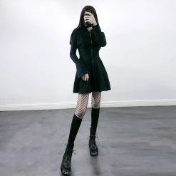 Unzzy Black Long Hooded Sweatshirt KF30368 HOT SALE