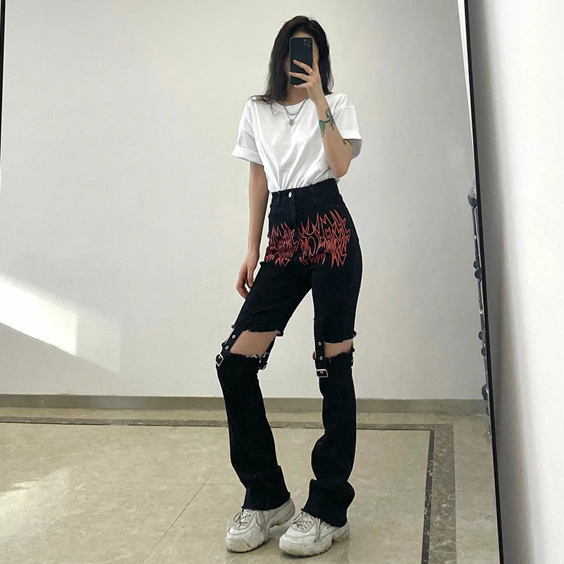 Unzzy Chain Casual Jeans KF82153 HOT SALE 1 Unzzy Chain Casual Jeans KF82153 HOT SALE