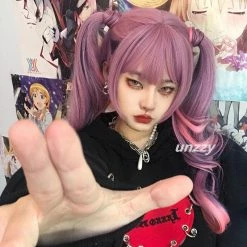 Unzzy HOT SALE Harajuku Long Curly Wig KF81770