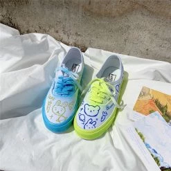 Unzzy HOT SALE Graffiti Fluorescent Canvas Shoes KF81884