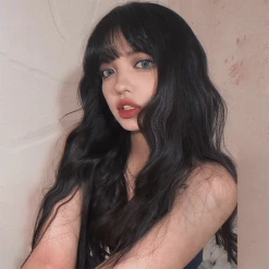 Unzzy HOT SALE Vintage Black Long Curly Hair Wig KF82642