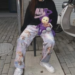 Unzzy HOT SALE Angel Oil Painting Pants KF81708