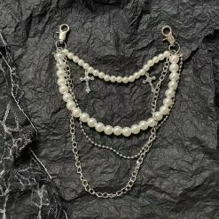 Unzzy Punk Pearl Chain Bag KF82336 7 Unzzy Punk Pearl Chain Bag KF82336