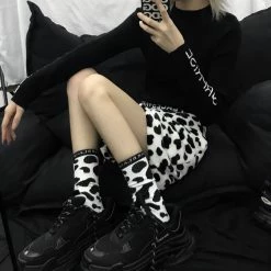 Unzzy Cow Check Socks KF81315 HOT SALE
