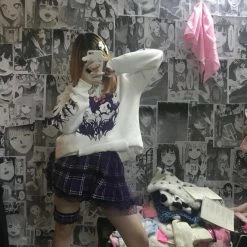 Unzzy Harajuku Style Cartoon Print Sweatshirt KF82333 HOT SALE