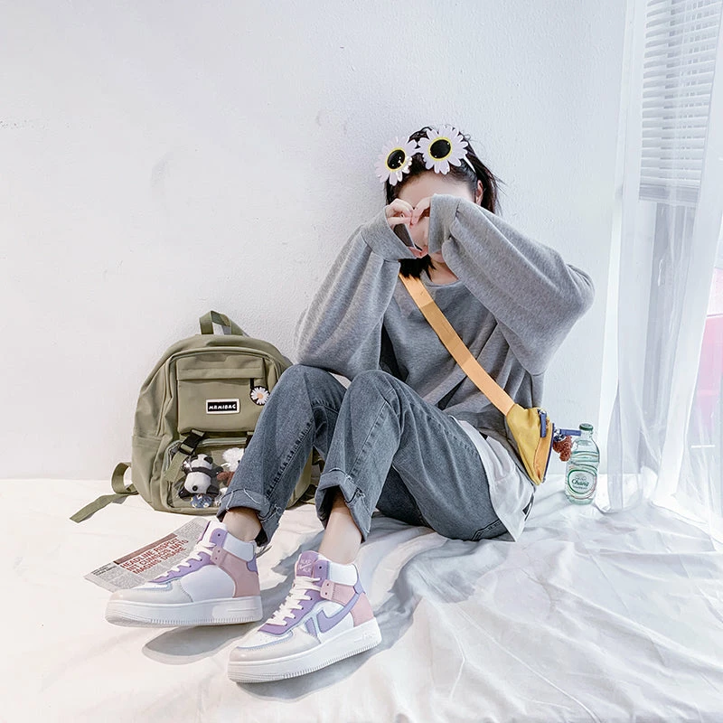 Unzzy HOT SALE ULZZANG High-top Sneakers KF82267 3 Unzzy HOT SALE ULZZANG High-top Sneakers KF82267