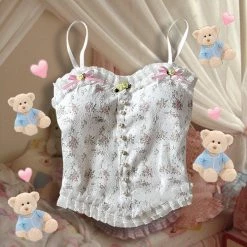 Unzzy Vintage Bow Camisole KF82808