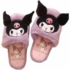 Unzzy Kuromi Plush Slippers KF82413 HOT SALE