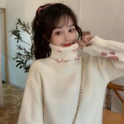 Unzzy Turtleneck Cute Sweater KF82229 HOT SALE