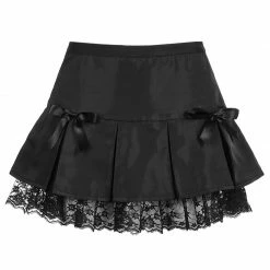 Unzzy HOT SALE Bowknot Lace Pleated Skirt KF82032