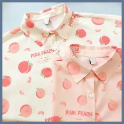 Unzzy Chic Peach Shirt KF81492 HOT SALE