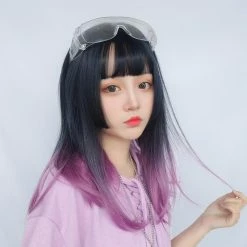 Unzzy Harajuku Gradient Purple Wig KF9491 HOT SALE