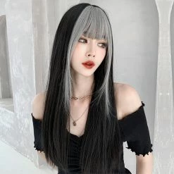 Unzzy Black And Silver Gradient Wig KF81667 HOT SALE