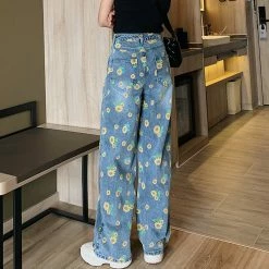 Unzzy Fashion Sunflower Jeans KF81862