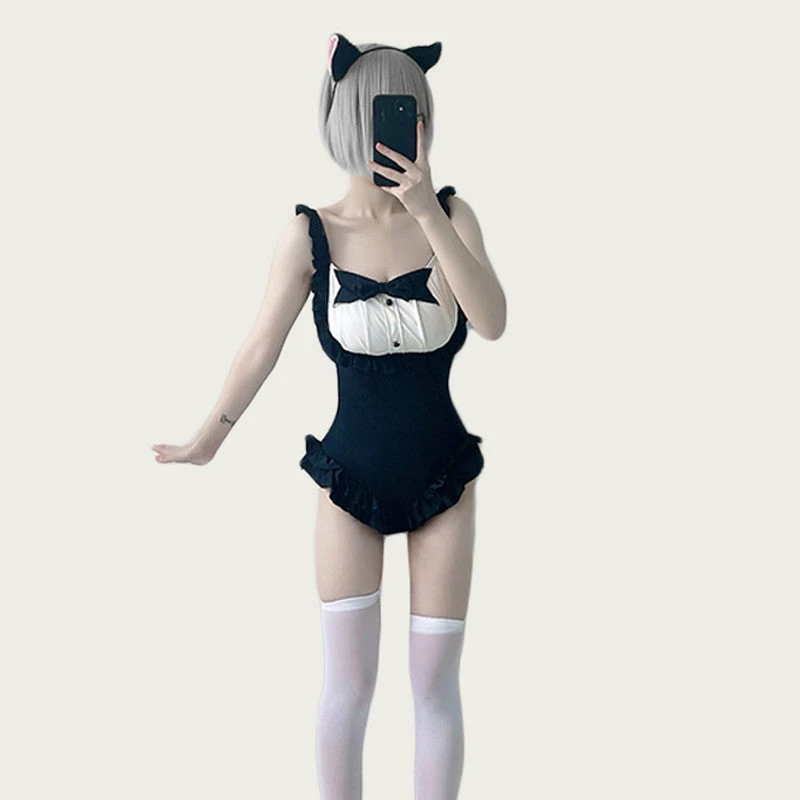 Unzzy HOT SALE Black And White One Piece Swimsuit KF82659 5 Unzzy HOT SALE Black And White One Piece Swimsuit KF82659