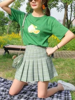 Unzzy HOT SALE Pastel Cute High Waist Skirt KF6504