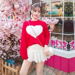 Kfashionstyle HOT SALE White Pleated Skirt KF2008