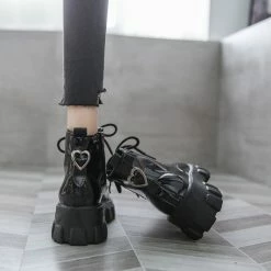 Unzzy HOT SALE Black Martin Boots KF81714