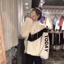 Unzzy Lamb Wool Sweatshirt KF81699