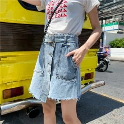 Unzzy HOT SALE Chic Denim Skirt KF90350