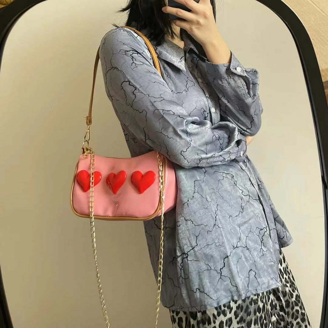 Unzzy Love Pink Shoulder Bag KF82116 4 Unzzy Love Pink Shoulder Bag KF82116