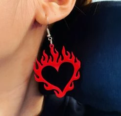 Unzzy Red Love Earrings KF81913 HOT SALE