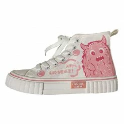 Unzzy High-top Pink White Shoes KF82291 HOT SALE