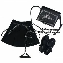 Unzzy Black Leg Chain KF7505 HOT SALE
