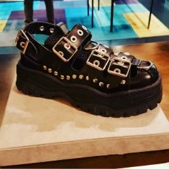 Unzzy Harajuku Black Shoes KF90704 HOT SALE