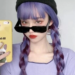 Unzzy Purple Long Straight Wig KF81460 HOT SALE
