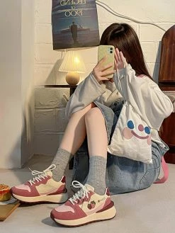 Unzzy HOT SALE Ulzzang Strawberry Sneakers KF82631 7 Unzzy HOT SALE Ulzzang Strawberry Sneakers KF82631