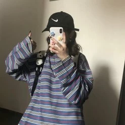 Unzzy Unisex Striped T-shirt KF81502 HOT SALE