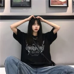 Unzzy Unisex Black T-shirt KF90584