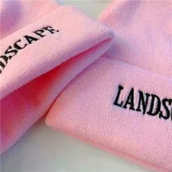 Unzzy HOT SALE Pink Letter Wool Hat KF81750