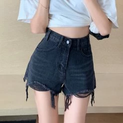 Unzzy Denim Straight Shorts KF20039 HOT SALE 8 Unzzy Denim Straight Shorts KF20039 HOT SALE