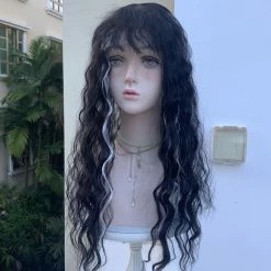 Unzzy Pick Dyed White Wool Roll Wig Kf82505