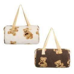 Unzzy HOT SALE Lamb Fur Bear Shoulder Bag KF82572