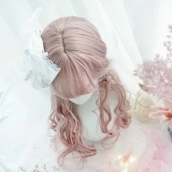 Unzzy Pink Long Curly Wig KF81694