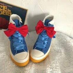 Unzzy Blue High-top Canvas Shoes KF82548